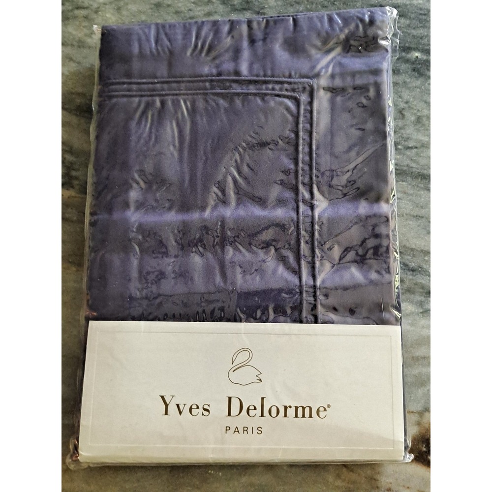 YVES DELORME | Triomphe Purple King Shams Set Of 2 New